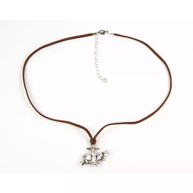 Salty Anchor Cord Necklace at Spencer's