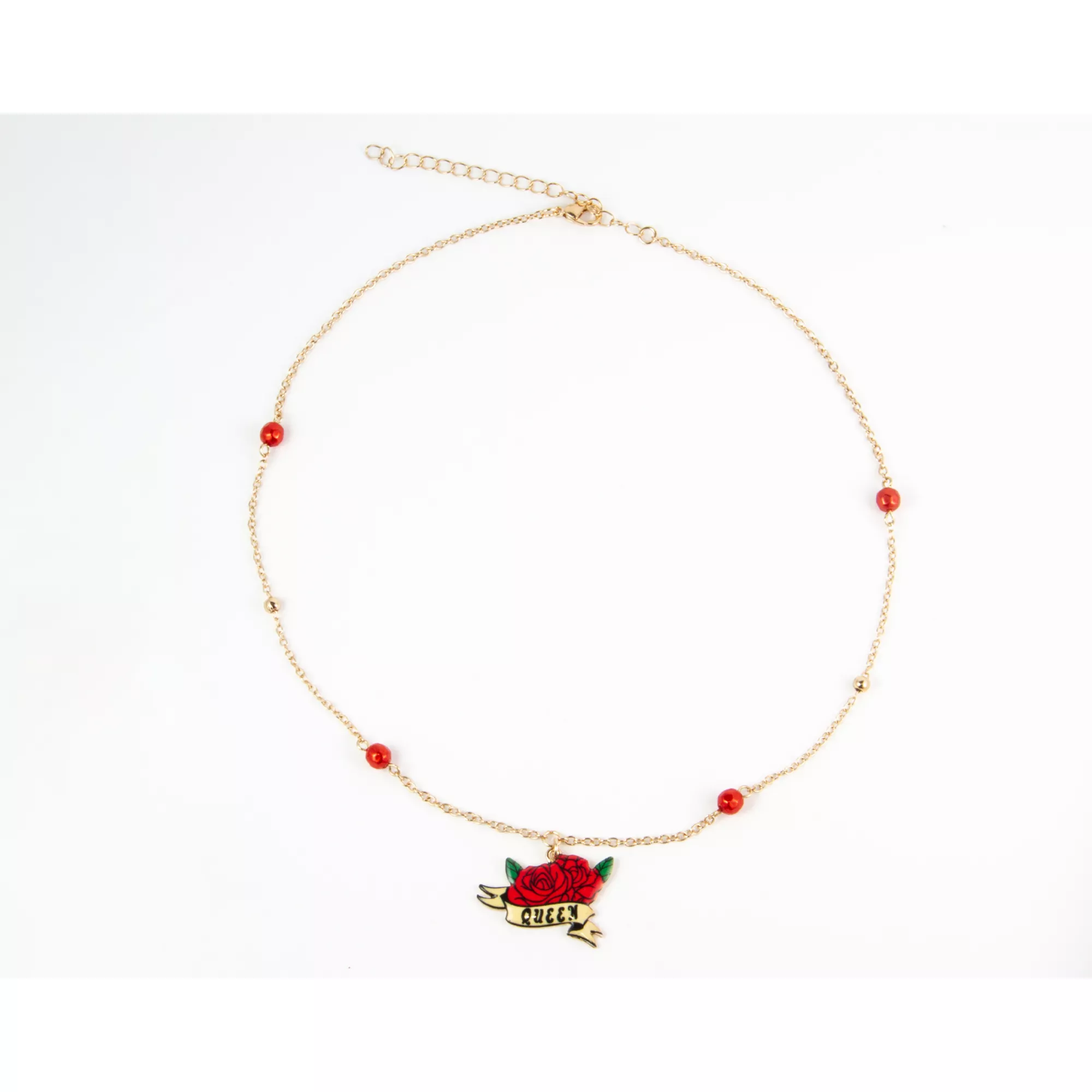 Queen Rose Gold-Tone Chain Necklace at Spencer's