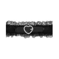 Black Lace Heart Buckle Leg Garters at Spencer's