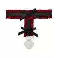 Black Bow Red Frill Leg Garters at Spencer's