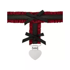 Black Bow Red Frill Leg Garters at Spencer's