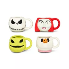 The Nightmare Before Christmas Mini Molded Coffee Mug Set - 4 Pack at Spencer's