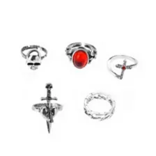 Multi-Pack Killer Heart Rings - 5 Pack at Spencer's