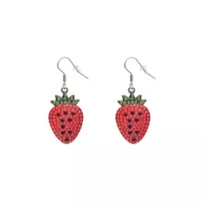 Diamante Strawberry Dangle Earrings at Spencer's