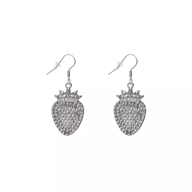 Diamante Strawberry Dangle Earrings at Spencer's