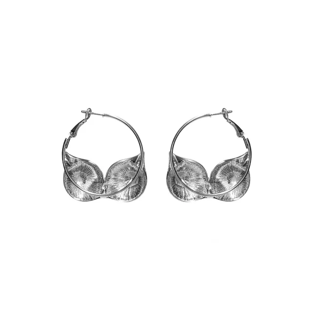 Silver-Tone Boob Hoop Earrings at Spencer's
