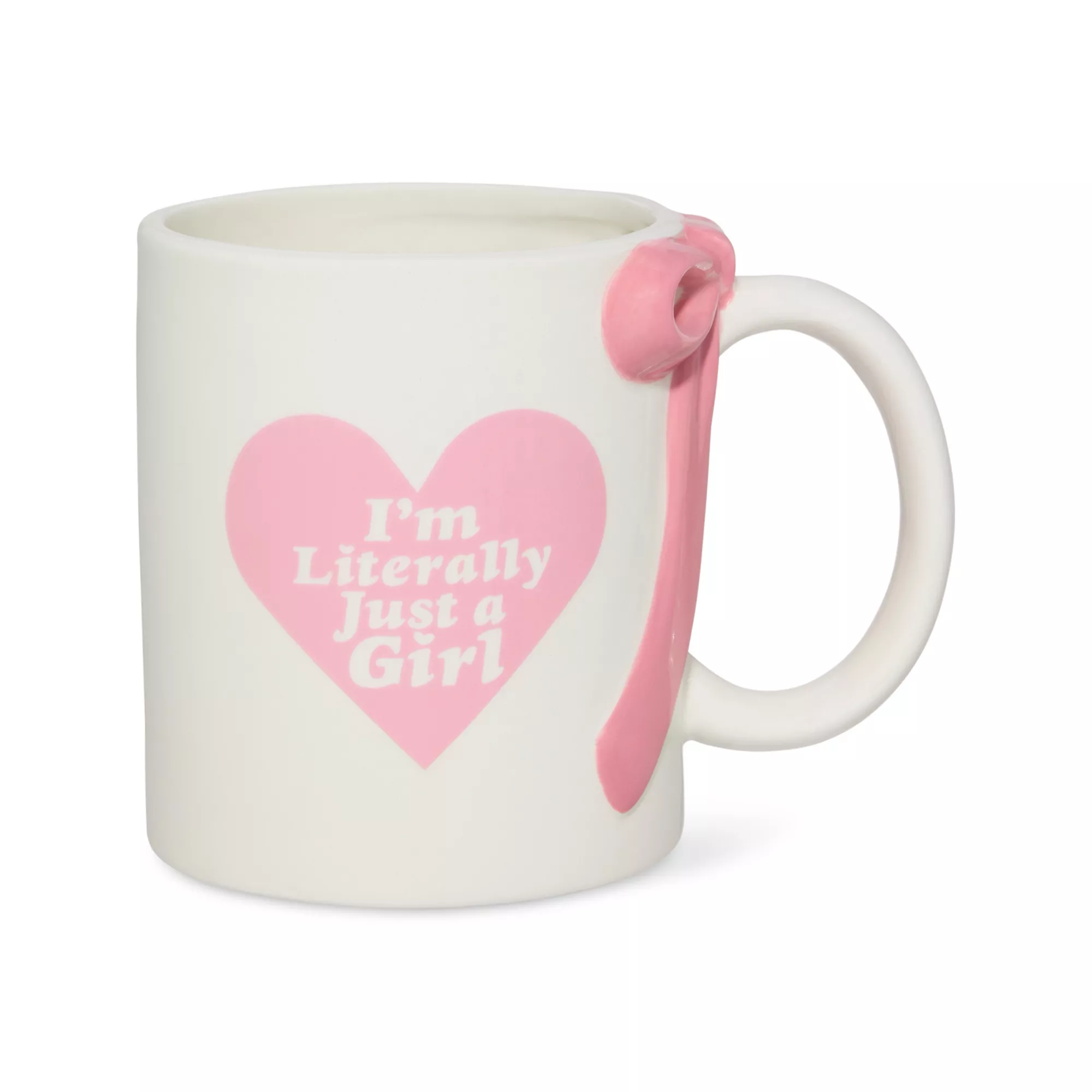 Literally Just a Girl Bow Handle Coffee Mug - 22 oz.