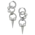 Horseshoe Spike Dangle Huggie Hoop Earrings at Spencer's