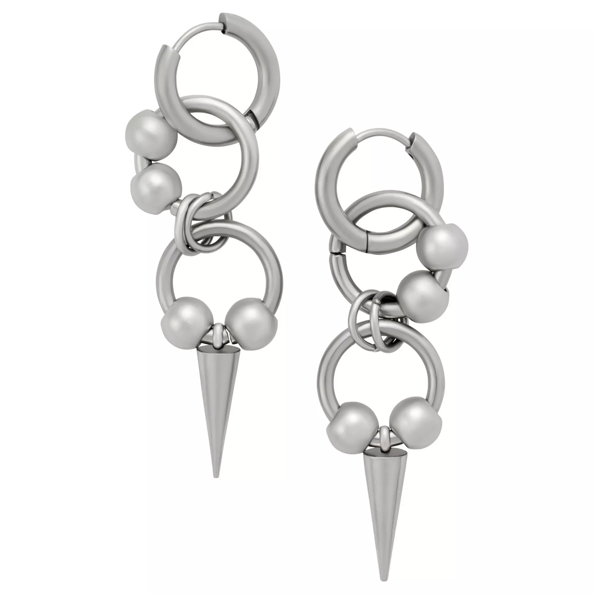 Horseshoe Spike Dangle Huggie Hoop Earrings at Spencer's