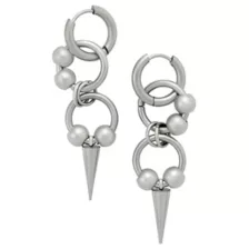 Horseshoe Spike Dangle Huggie Hoop Earrings at Spencer's