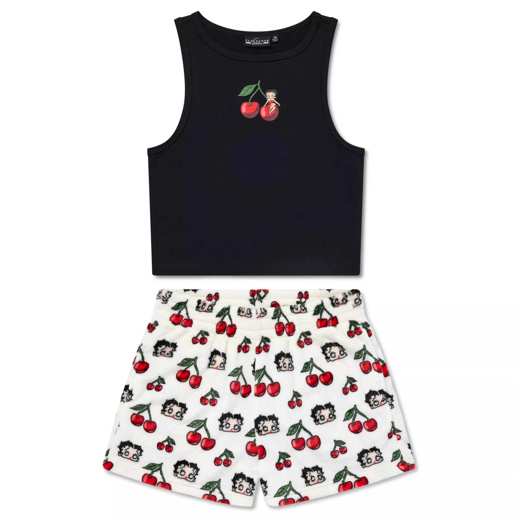 Betty Boop Cherry Tank Top and Shorts Set