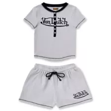 Von Dutch Grey Waffle Sleep Set at Spencer's