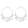 Star Heart Silver-Tone Hoop Earrings at Spencer's