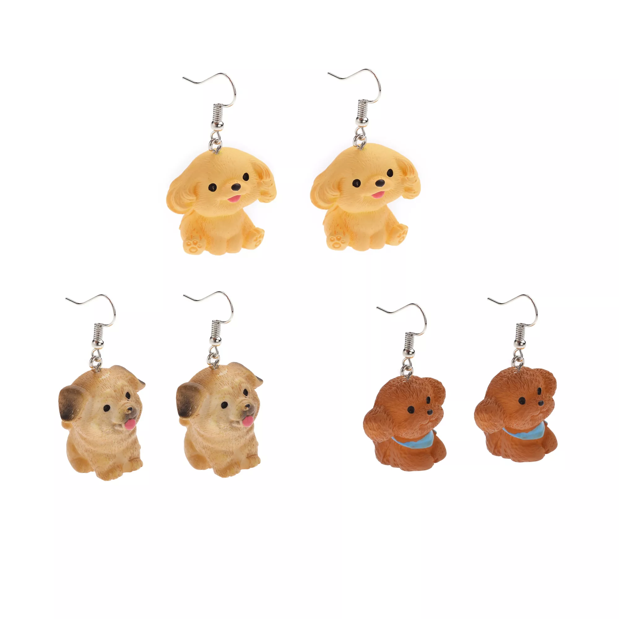 Multi-Pack Puppy Dangle Earrings - 3 Pair at Spencer's