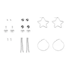 Multi-Pack Star Ball Chain Earrings - 6 Pairs at Spencer's