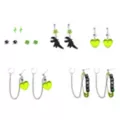 Multi-Pack Black and Green Rawr Dino Earrings - 7 Pair at Spencer's