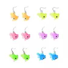 Multi-Pack Colorful Fish Dangle Earrings - 6 Pair at Spencer's
