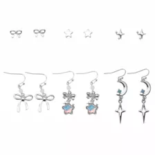 Multi-Pack Celestial Coquette Earrings - 6 Pair at Spencer's