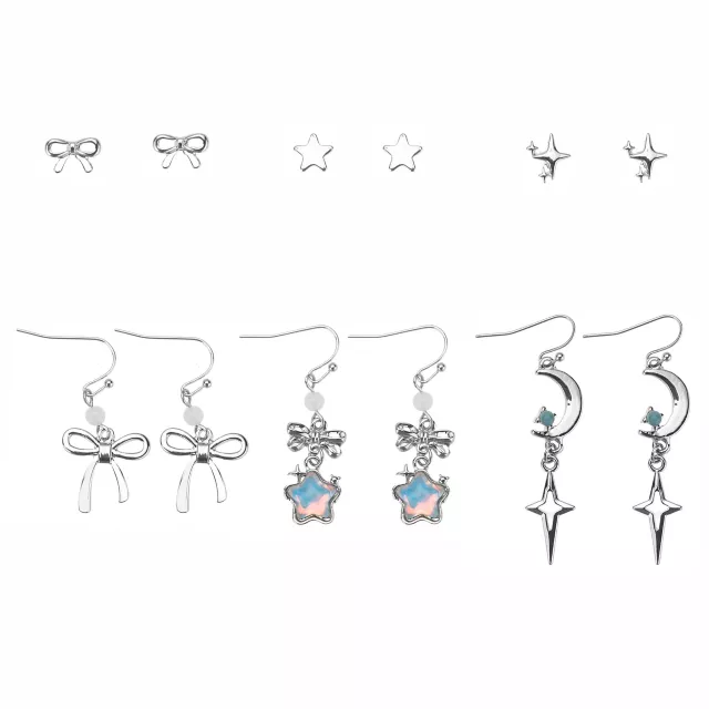 Multi-Pack Celestial Coquette Earrings - 6 Pair at Spencer's
