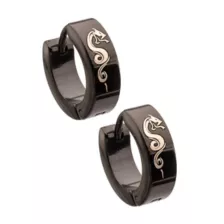 Black and Silver-Tone Snake Huggie Hoop Earrings - 18 Gauge at Spencer's