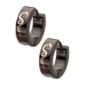 Black and Silver-Tone Snake Huggie Hoop Earrings - 18 Gauge at Spencer's