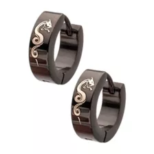 Black and Silver-Tone Snake Huggie Hoop Earrings - 18 Gauge at Spencer's