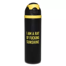 I Am a Ray of Fucking Sunshine Flip Top Water Bottle - 24 oz. at Spencer's