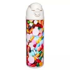 Pill Print Flip Top Water Bottle - 24 oz. at Spencer's