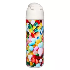 Pill Print Flip Top Water Bottle - 24 oz. at Spencer's
