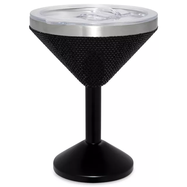 Black Rhinestone Martini Travel Tumbler - 12 oz. at Spencer's
