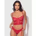 Red Harlow Lace Lingerie Set at Spencer's