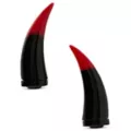 Red and Black Horns Hair Clips at Spencer's