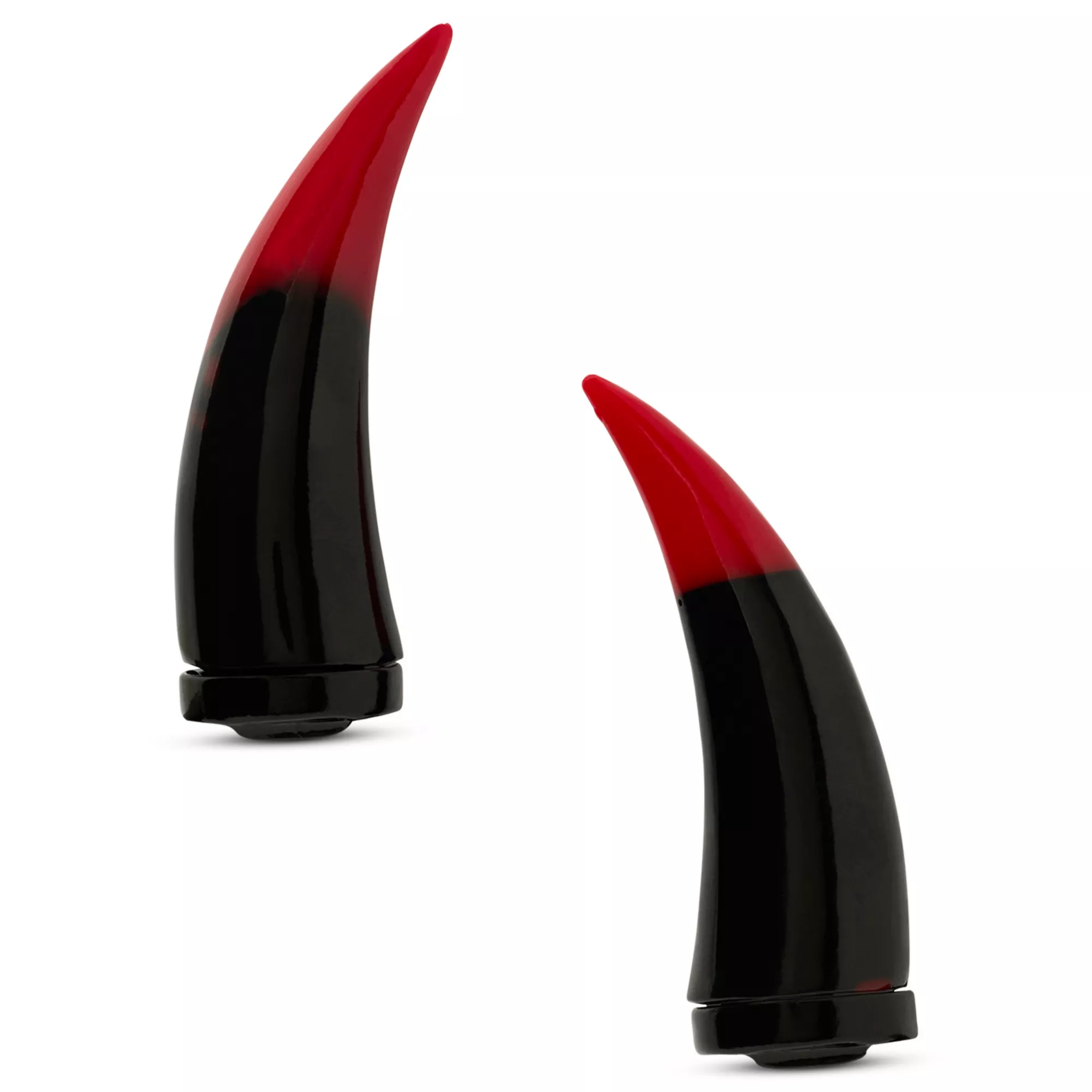 Red and Black Horns Hair Clips