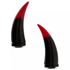 Red and Black Horns Hair Clips at Spencer's