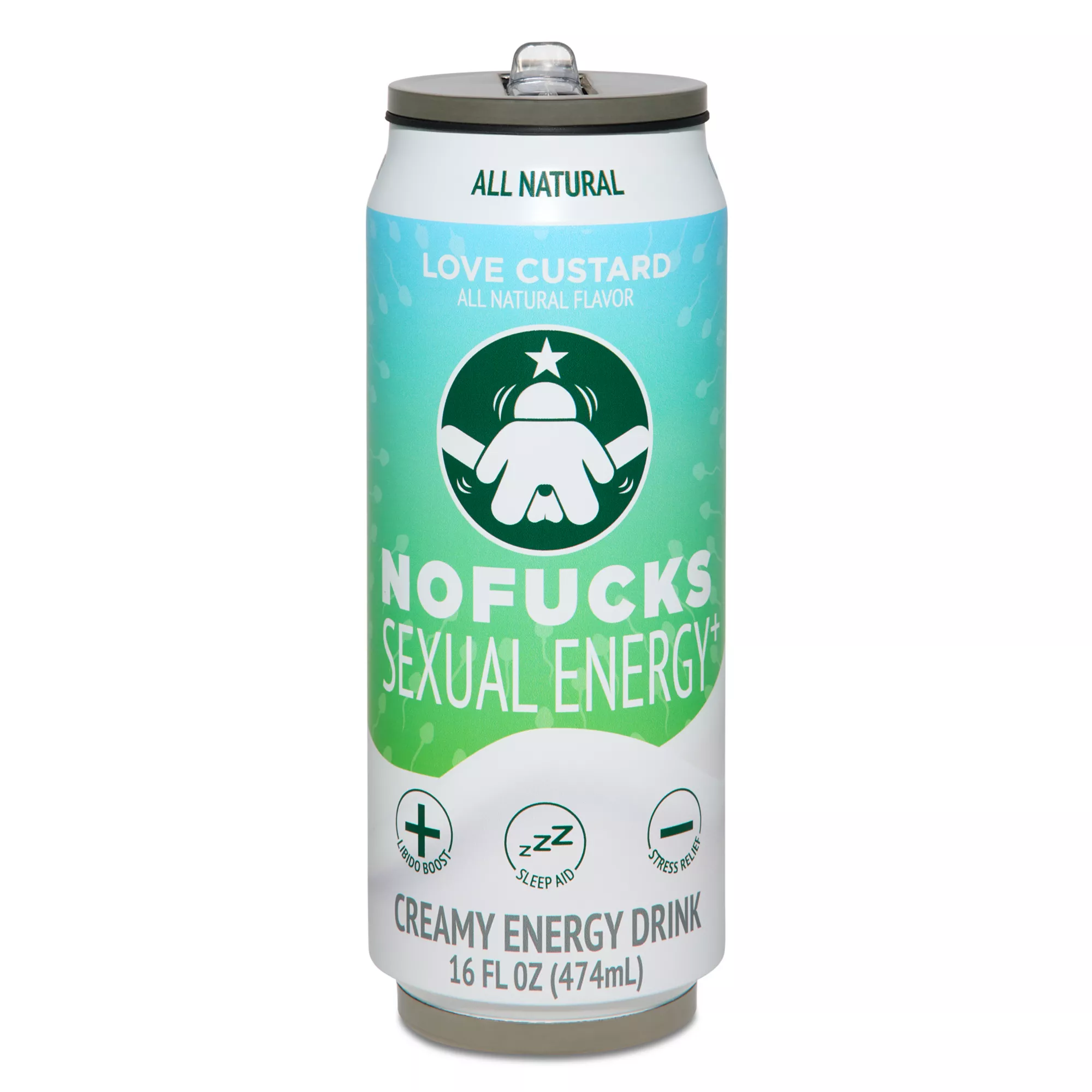 No Fucks Energy Drink Can Water Bottle - 17 oz. at Spencer's