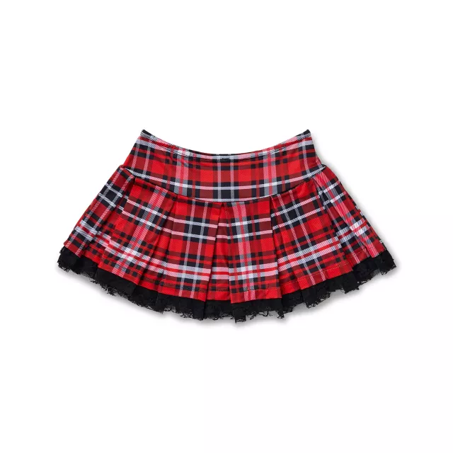 Plaid School Girl Double Bow Mini Skirt at Spencer's