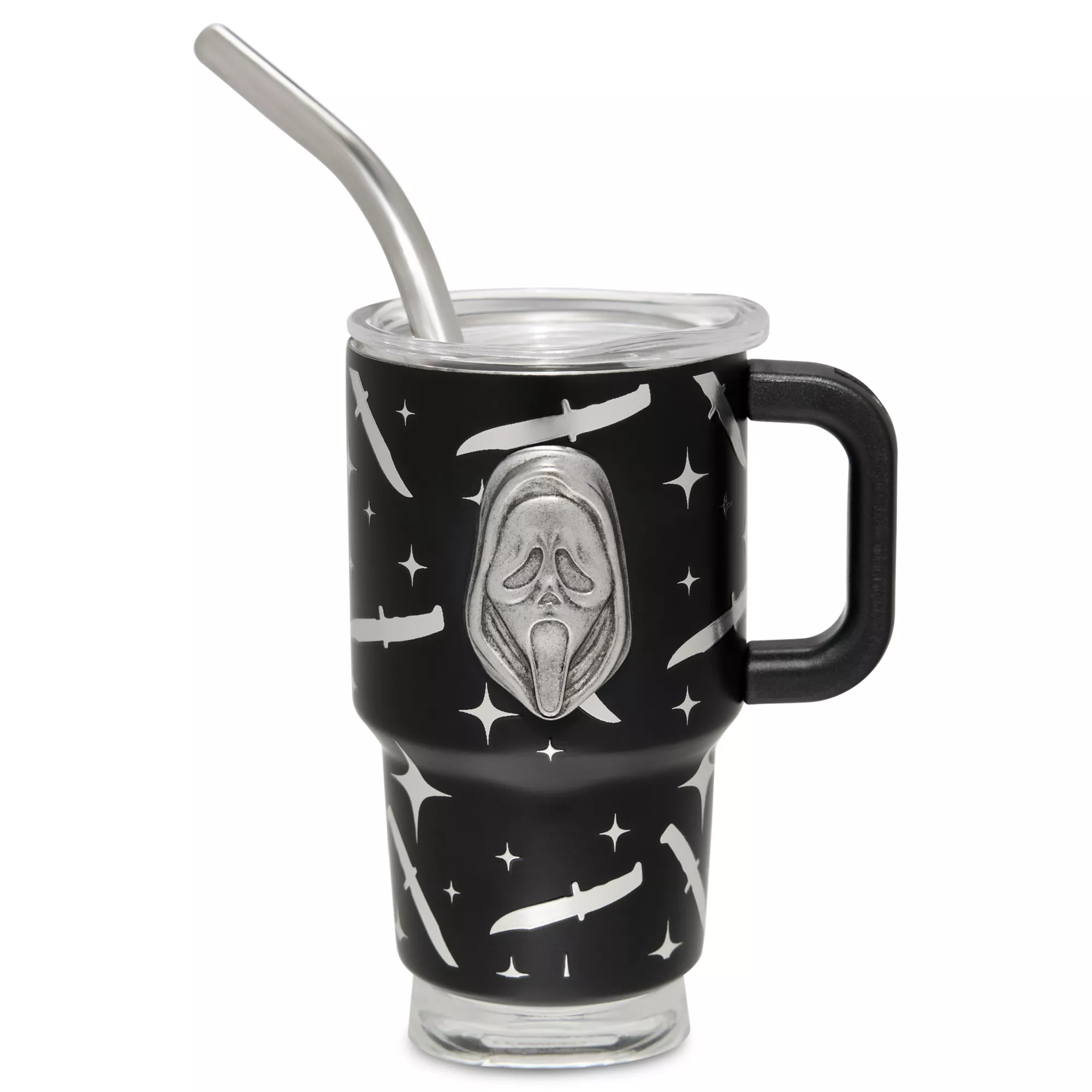 Ghost Face 3D Mini Tumbler with Straw - 3 oz. at Spencer's