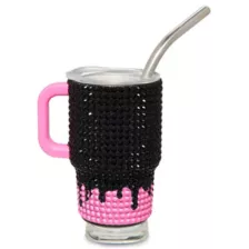 Ghost Face Rhinestone Mini Travel Tumbler with Straw - 3 oz. at Spencer's