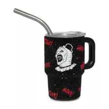 Art the Clown Rhinestone Mini Travel Tumbler with Straw 3 oz. - Terrifier at Spencer's