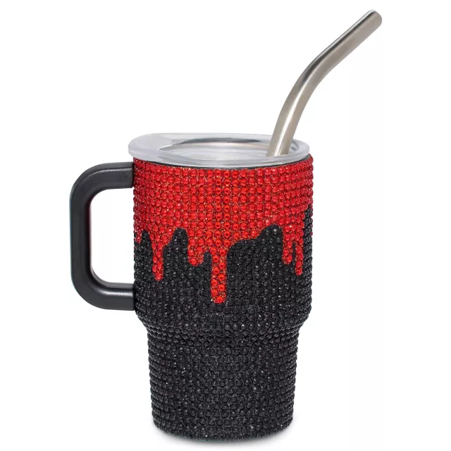 Blood Drip Rhinestone Mini Travel Tumbler with Straw - 3 oz. at Spencer's