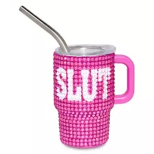 Slut Rhinestone Mini Travel Tumbler with Straw - 3 oz. at Spencer's