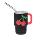 Cherry Rhinestone Mini Travel Tumbler with Straw - 3 oz. at Spencer's