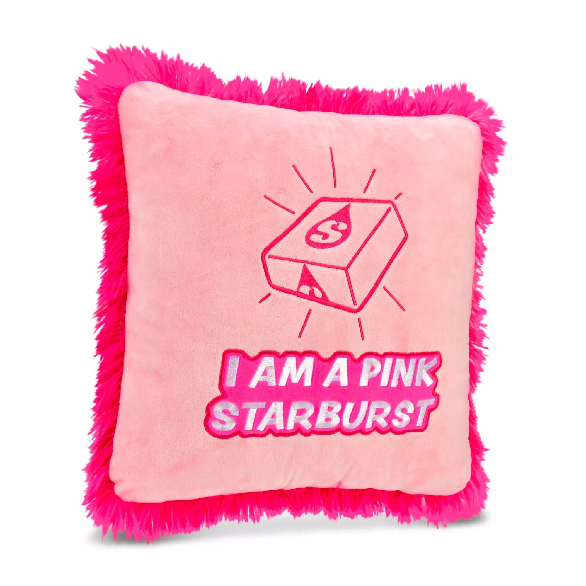 I Am a Pink Starburst Pillow at Spencer's