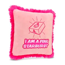 I Am a Pink Starburst Pillow at Spencer's