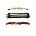 Multi-Pack Beaded Skull Cord Bracelets - 3 Pack at Spencer's