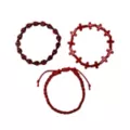Multi-Pack Red Skull and Cross Beaded Bracelets - 3 Pack at Spencer's