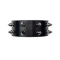 Spiked Faux Leather Cuff Bracelet at Spencer's