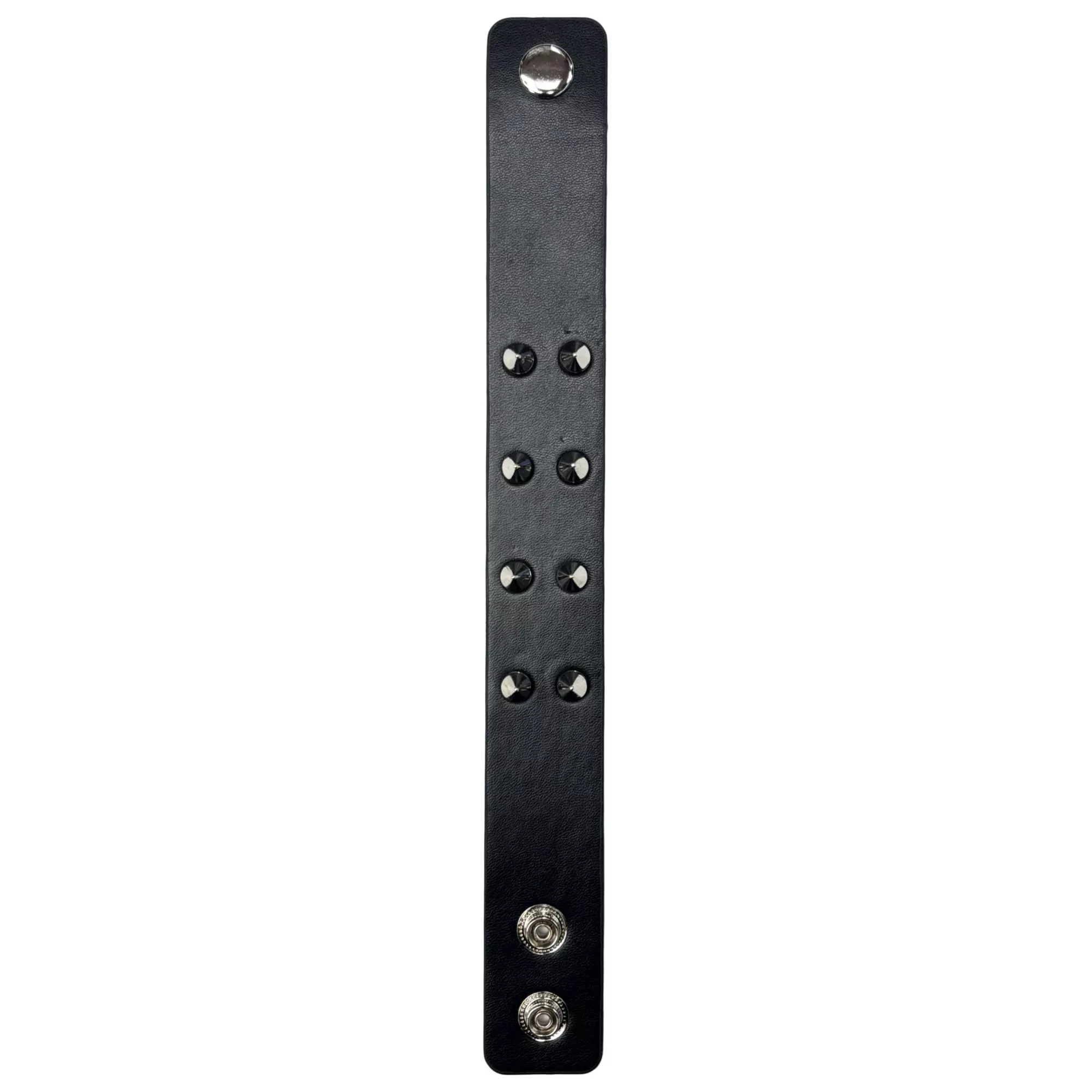 Spiked Faux Leather Cuff Bracelet at Spencer's