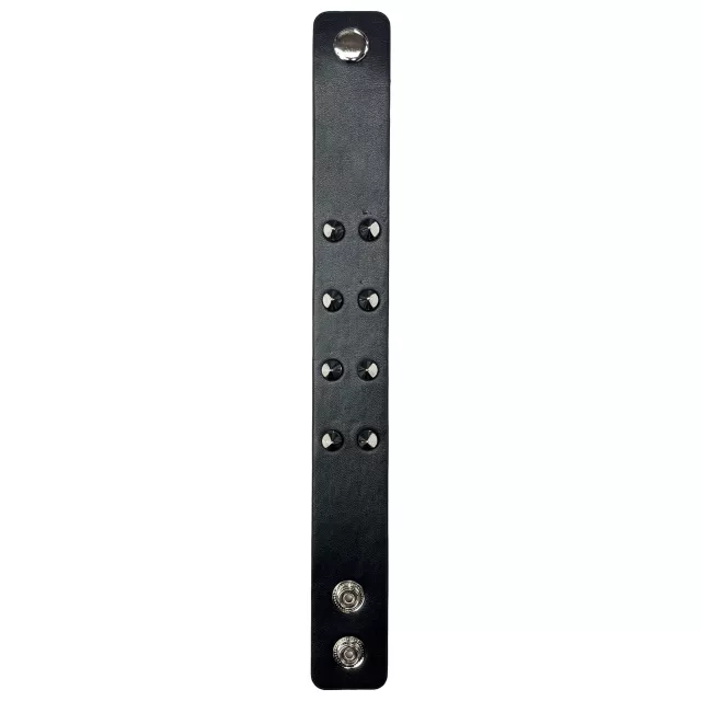 Spiked Faux Leather Cuff Bracelet at Spencer's