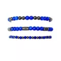 Multi-Pack Black and Blue Beaded Bracelets - 3 Pack at Spencer's
